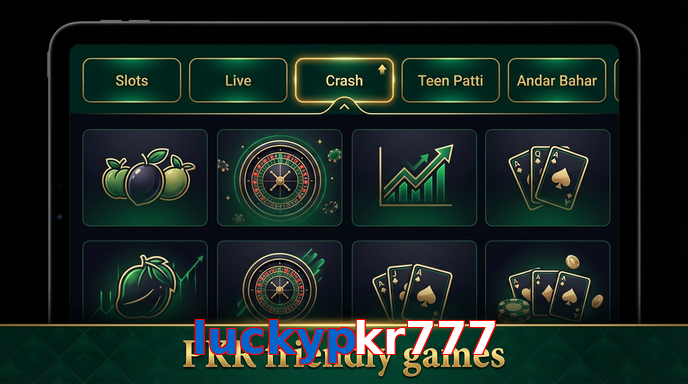 Game list for Luckypkr777 games section